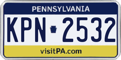 PA license plate KPN2532