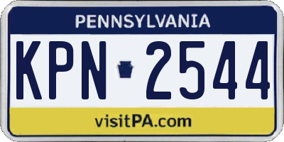 PA license plate KPN2544