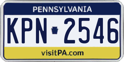 PA license plate KPN2546