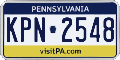 PA license plate KPN2548