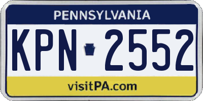 PA license plate KPN2552
