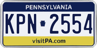 PA license plate KPN2554