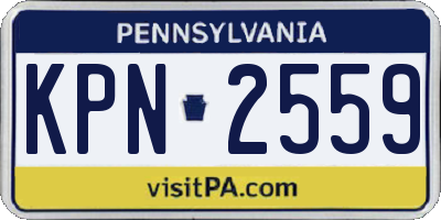 PA license plate KPN2559