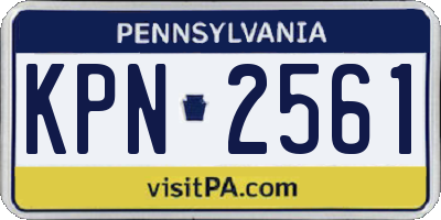 PA license plate KPN2561