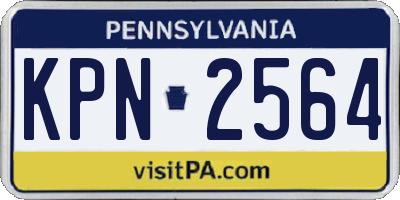 PA license plate KPN2564