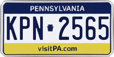 PA license plate KPN2565
