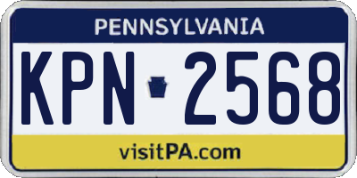 PA license plate KPN2568