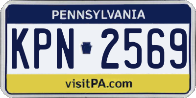 PA license plate KPN2569