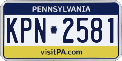 PA license plate KPN2581
