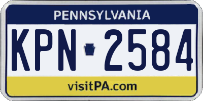 PA license plate KPN2584