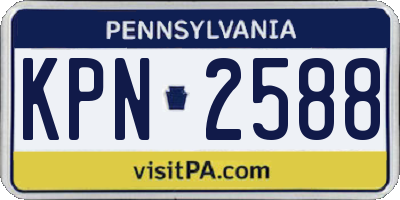 PA license plate KPN2588