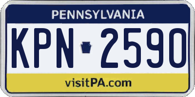 PA license plate KPN2590