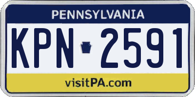 PA license plate KPN2591