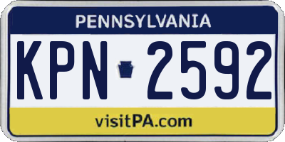 PA license plate KPN2592