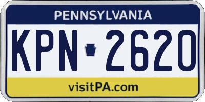 PA license plate KPN2620