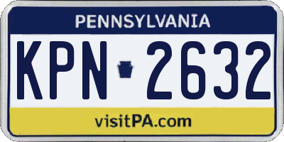 PA license plate KPN2632