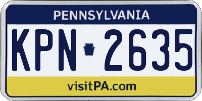 PA license plate KPN2635