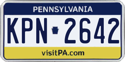 PA license plate KPN2642