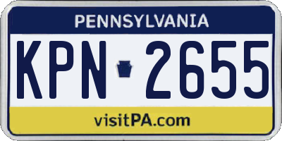 PA license plate KPN2655