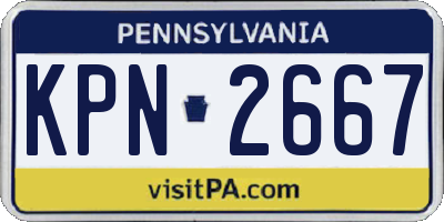 PA license plate KPN2667
