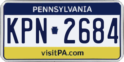 PA license plate KPN2684