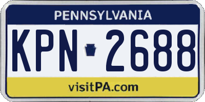 PA license plate KPN2688