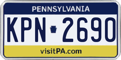 PA license plate KPN2690