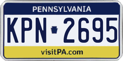 PA license plate KPN2695
