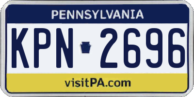 PA license plate KPN2696