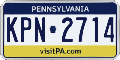 PA license plate KPN2714