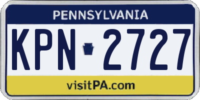 PA license plate KPN2727