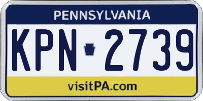 PA license plate KPN2739