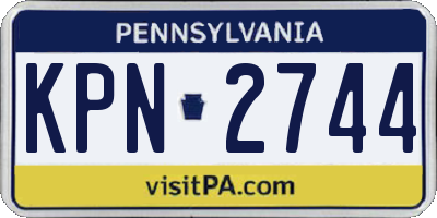 PA license plate KPN2744