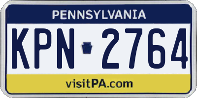 PA license plate KPN2764