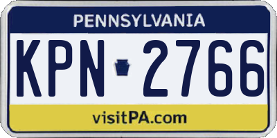PA license plate KPN2766