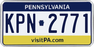 PA license plate KPN2771