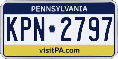PA license plate KPN2797
