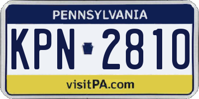 PA license plate KPN2810