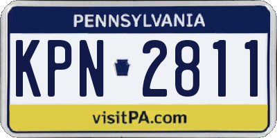 PA license plate KPN2811