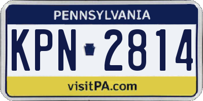 PA license plate KPN2814