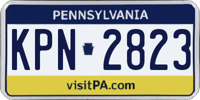 PA license plate KPN2823