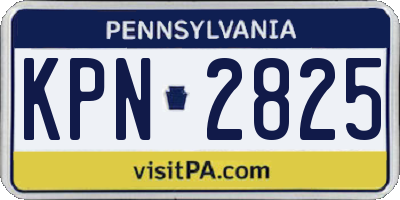 PA license plate KPN2825