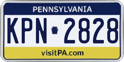 PA license plate KPN2828