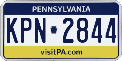 PA license plate KPN2844
