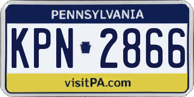 PA license plate KPN2866