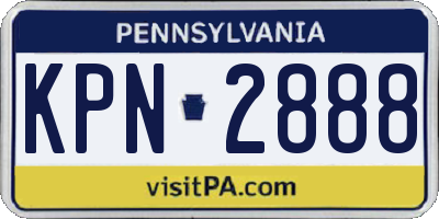 PA license plate KPN2888