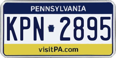 PA license plate KPN2895