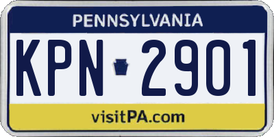 PA license plate KPN2901