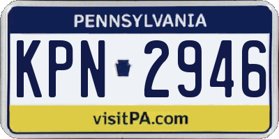 PA license plate KPN2946
