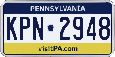 PA license plate KPN2948